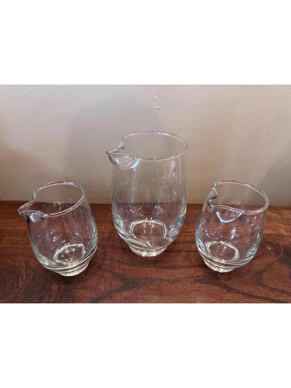 Vintage Libbey “Cocktails For Two” Mixing Pitcher and Two Small Pitcher Glasses
